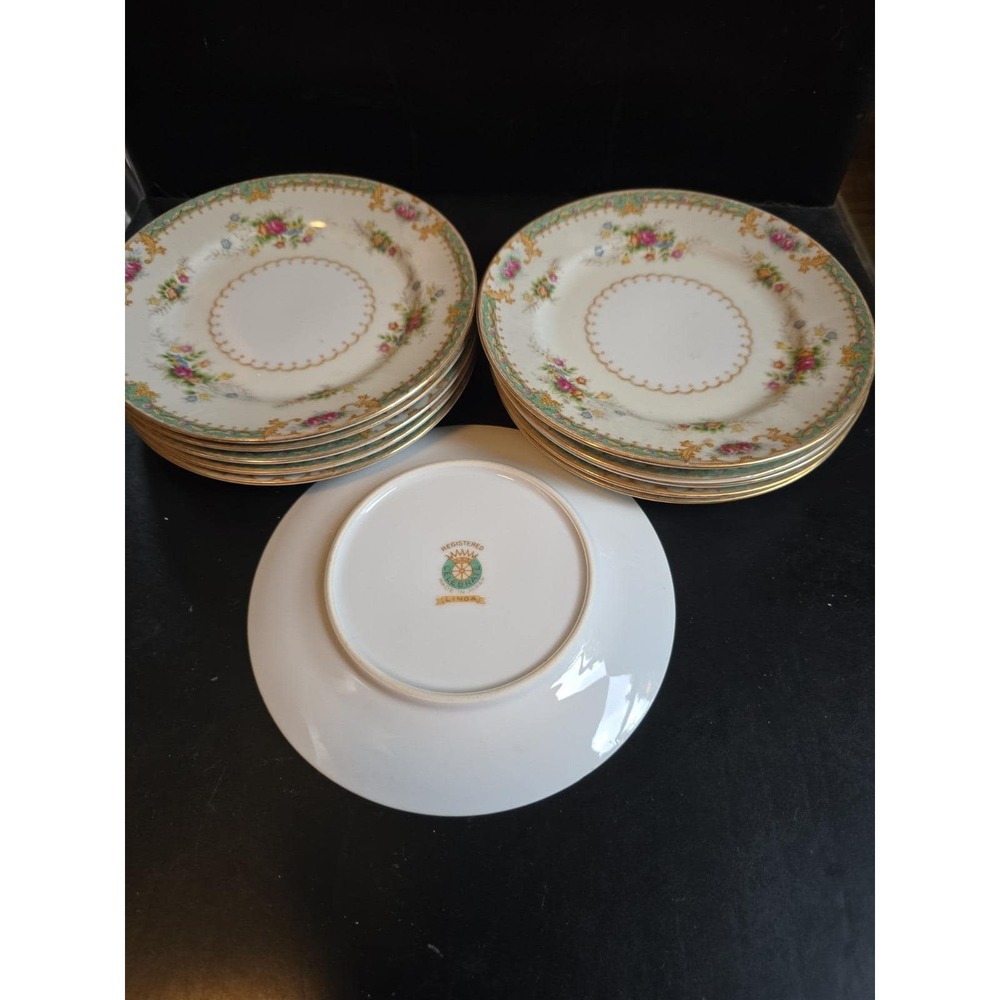 11 Vtg China Floral Celebrate Linda Bread Butter Side Salad Plates Made Japan